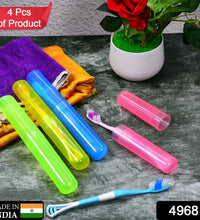 Toothbrush cover case, ideal for travel, 4 pieces included