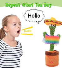 Cute cactus toy with vibrant colors and sound effects