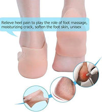 Silicone gel for moisturizing dry heels.