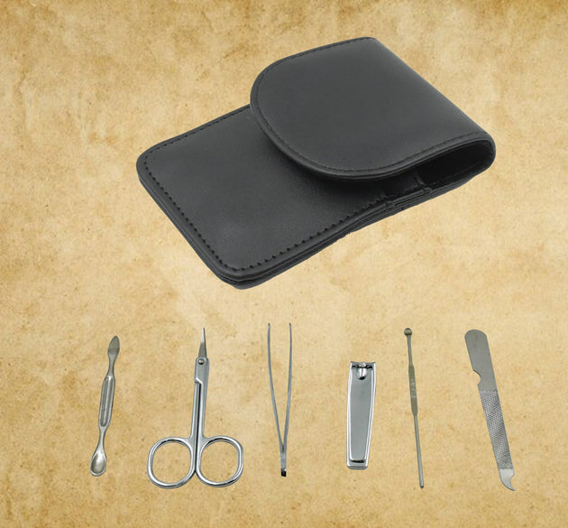 6-in-1 professional nail care kit with scissors