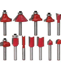 Close-up of individual milling cutter router bits, highlighting their quality.