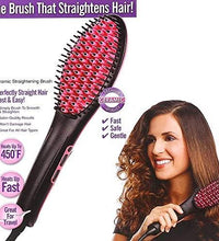 Ceramic hair straightener with quick heat-up feature.