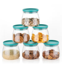 Multicolour matka-shaped jar set with leak-proof lids