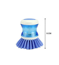 Liquid soap dispenser cleaning brush for kitchen use