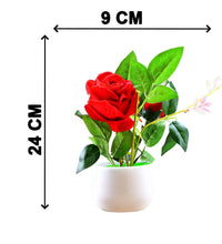 Artificial rose in pot for stylish home decor