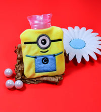 Small hot water bag with Minions design and cover