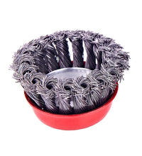 High-performance black wire brush for cleaning.