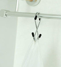 Set of five heavy-duty stainless steel S-shaped hooks for versatile use.