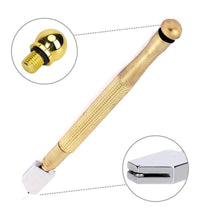 Gold glass cutter for accurate results.