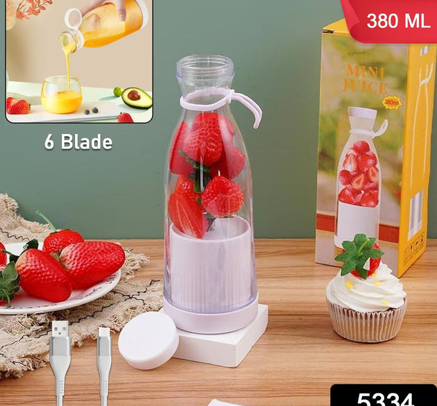 Blender Portable Juicer with 6 Blades 380 Ml Multicolor