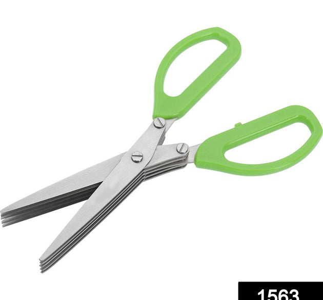 Stainless steel herb scissors with 5 blades for easy cutting