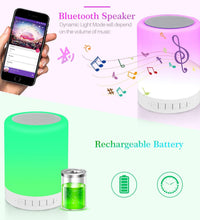 LED touch lamp with Bluetooth speaker for night use