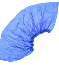 Disposable shoe covers with elastic top, effective for rainy season protection.