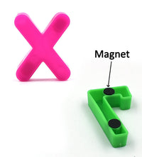 Set of magnetic number symbols for teaching and play.