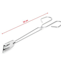 Metal BBQ tongs clamp for serving