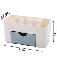 Makeup organizer box with a sleek design and ample storage space