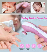 Electric nail trimmer for babies with grinding tips