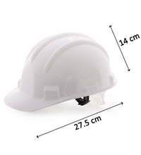 Side view of the helmet, showing its construction and design for impact resistance