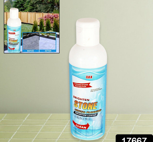 Stone Stain Remover Cleaner, Stone Crystal Plating Agent, Marble Stone Cleaner Polishes, Crystal Plating for Kitchen, Patio, Backyard Marble Cleaner and Polish (75 ML Approx / 1 pc)