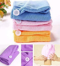 Quick-dry microfiber turban towel, ideal for hair and shower use.