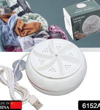 Portable turbo washer with USB cable, lightweight design for home, camping, and college use.