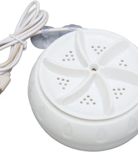 Compact turbine washer with USB cable, lightweight, perfect for home, camping, and college.