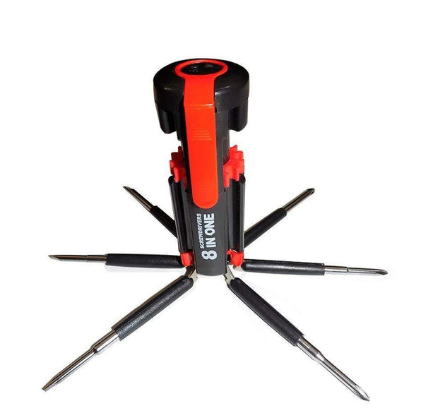 8 in 1 screwdriver kit with LED torch