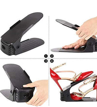 Foldable shoe slots organizer for efficient storage.