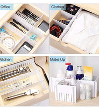 Set of kitchen drawer organizers and dividers.