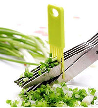 Stainless steel herb scissors with 5 blades for easy cutting