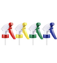 Replacement spray bottle nozzle with trigger, plastic, includes pipe for consistent spray.