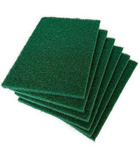 Green cleaning pads for removing dirt from utensils and tiles