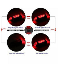 Durable red front LED light for bicycles with waterproof features.