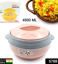 Casserole box with a floral design for food insulation