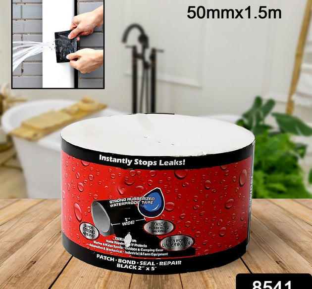 leak Proof Tape, Sealing Tape Stickers Water Leakage Stopper Block Quick Pipe Fix PVC Waterproof Strong Adhesive DIY Home Garden Sticker Tapes (50mmx1.5m)