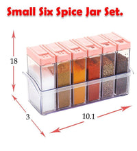 Plastic spice jars with vibrant colors for organizing spices