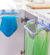 Rack holder for plastic garbage bags