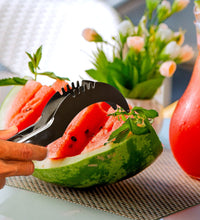 Fruit and vegetable corer and slicer, stainless steel melon cutter