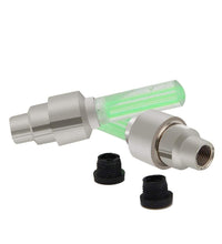 Flash light tire valve caps with LED lighting