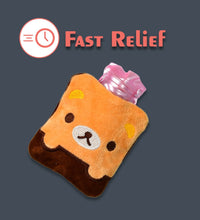 Small hot water bag with brown panda cover