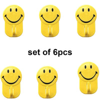 Plastic adhesive smiley face hooks