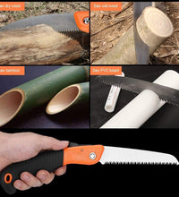 Folding saw for cutting wood and shrubs.