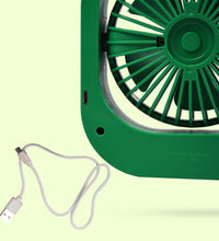 Portable fan with rechargeable battery