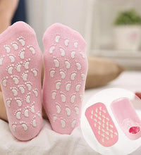 Gel socks for moisturizing feet.