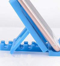 Foldable mobile stand with adjustable height and angles