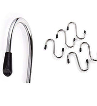 Heavy-duty S-shaped stainless steel hanging hook for durable use.