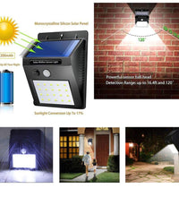 LED solar security light for outdoor areas.