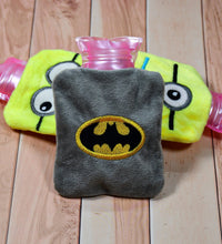 Batman-themed hot water bag for neck and shoulder pain relief