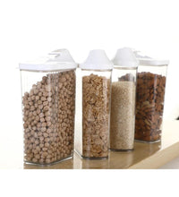 Easy flow storage jars with screw lids