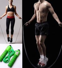 Skipping rope with digital counter for workout routines.